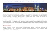 Important things to visit in malaysia   stay in kuala lumpur hotels