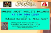 Kursus audit kualiti dalaman  iso 9001 2008