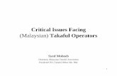 1.1.1 SMoheeb. Critical Issues Facing Malaysian Takaful Operators