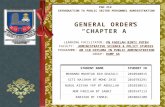 General Orders 2012 Chapter A