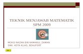TEKNIK MENJAWAB MATEMATIK SPM2009