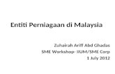 Entiti perniagaan di malaysia sme corp training