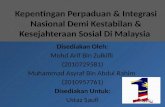 kepentingan perpaduan & integrasi nasional demi kestabilan & kesejahteraan sosial di malaysia