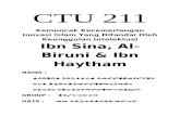 CTU211:Kemuncak Kecemerlangan Inovasi Islam Yang Ditandai Oleh Keunggulan Intelektual-Ibn Sina, Al-Biruni & Ibn Haytham