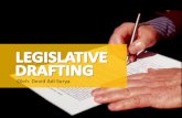 Legislative drafting (pembuatan peraturan perundang-undangan)