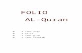 Folio Al - Quran