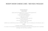 Resepi snow cheese cake