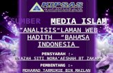 SUMBERMEDIA ISLAM-ANALISI LAMAN WEB HADITH BAHASA INDONESIA