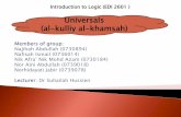 Logic Universals (Al-Kulli Al-Khams)