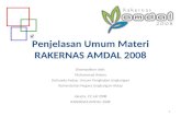 Rakernas AMDAL 2008 - Penjelasan Umum Diskusi Kelompok - Muhammad Askary