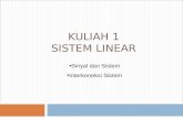 Sistem Linier Lecture 1