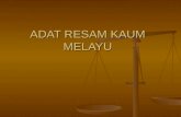 Adat Resam Kaum Melayu
