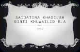 Saidatina Khadijah Binti Khuwailid r
