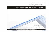 Miocrosof Word 2003
