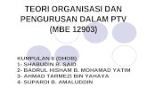 Tugasan 1 - Teori Organisasi & Pengurusan Dalam PTV