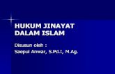 Hukum Jinayat Dalam Islam