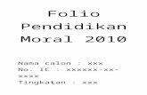 Pendidikan Moral Folio 2010 or 2011