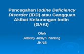 Pendidikan Kesihatan dan Penyakit Gangguan Akibat Kekurangan Iodin (GAKI) atau Iodine Deficiency Disorder (IDD)