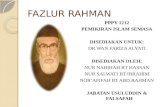 tokoh pemikiran islam semasa: Fazlur rahman ( fpi ukm)