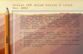 Soalan Hikayat Awang Kamaruddin, Kertas O' Level 2002 hingga 2008