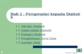 Statistik ppg  bab 1-hantar