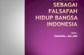 Pancasila sebagai falsafah hidup bangsa indonesia