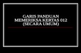Garis panduan memeriksa kertas 012(2011)