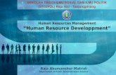 Human Resource Development (Pengembangan Sumber Daya Manusia)
