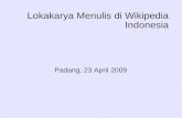 Presentasi Lokakarya Wikipedia di Padang