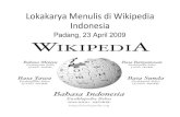 Presentasi Lokakarya Wikipedia di Padang 23 04 2009