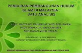 PEMIKIRAN PEMBANGUNAN HUKUM ISLAM DI MALAYSIA : SATU ANALISIS