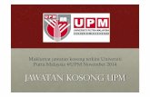 Jawatan Kosong Terkini Universiti Putra Malaysia