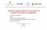 Kuching | Jan-15 | Socio-economy Impact Of Access To Energy In Remote Community