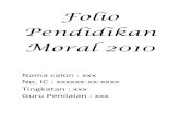 Pendidikan moral-folio-2010-or-2011