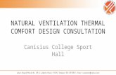 Canisius College Natural Ventilation Thermal Comfort Design Consultation