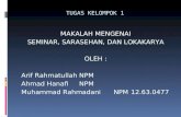 bahasa indonesia Seminar, Sarasehan, Lokakarya.ppt