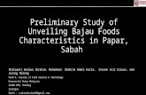 Preliminary Study of Unveiling Bajau Foods Characteristics in Papar, Sabah