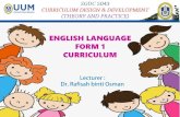 English Language Form 1 Curriculum Proposal