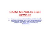 HPW102 Kelas 3 (Cara Menulis Esei)