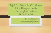 Tajuk 2 ~ Genre  Ciri KA.pptx