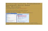 Pemrograman Database Dengan Java Dan Ms Access