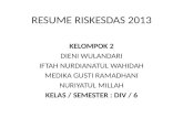 Resume Riskesdas 2013