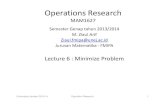Operations Research - Lecture 6 - Minimize Problem