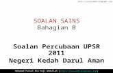 Soalan Jawapan Sains Percubaan UPSR Kedah 2011 (Bhg B ) (1)