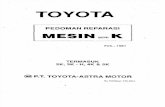 Toyota Pedoman Reparasi Mesin Seri K Februari 1981