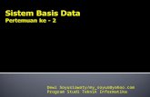 Pertemuan 2 Sistem Basis Data R1Genap2014