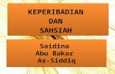 Analisa Keperibadian Saidina Abu Bakar Dan Saidina Umar