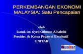 Perkembangan Ekonomi Malaysia Sem[1][1]. Pendakwah Negara 6 Ogos 02