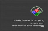 E Consignment note for industry for schedule waste management