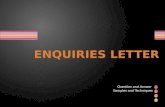 Enquiry Letter - Practice Exercise